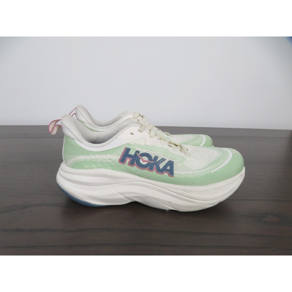 Hoka One One Skyflow Shoes Womens 7 Green Running Sneakers Road 1155113 ARVN